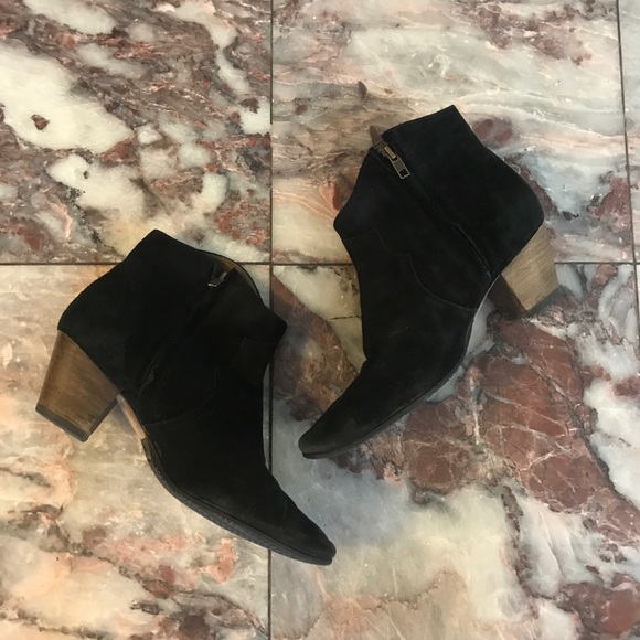 Isabel Marant Black Dicker Suede Ankle Boots 6 - Picture 2 of 6